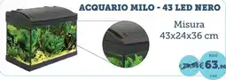 ZooPlanet Acquario milo 43 led nero offerta