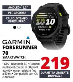 Comet Garmin forerunner 70 smartwatch offerta