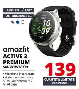 Comet Amazfit active 3 premium smartwatch offerta