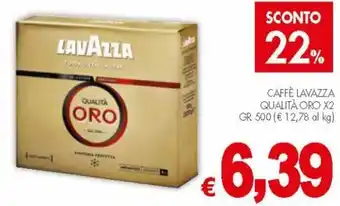 PrestoFresco Lavazza Caffè Qualità Oro x2 500gr offerta