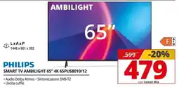 Comet Philips Smart TV Ambilight 65" 4K offerta