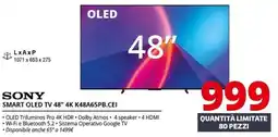 Comet Sony Smart OLED TV 48" 4K offerta