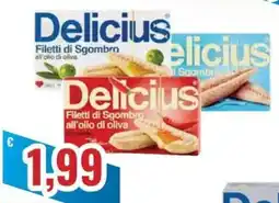 Paladini Otello Supermercato Delicius sgombro filetti olio di oliva, naturale, peperoncino offerta