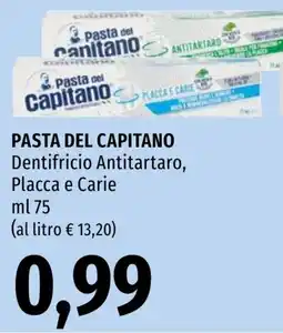 Emi Market Pasta del Capitano Dentifricio Antitartaro, Placca e Carie offerta
