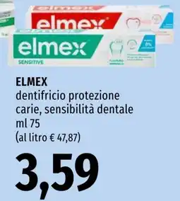 Emi Market Elmex dentifricio protezione carie, sensibilità dentale offerta