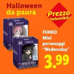Lidl FUNKO Mini personaggi 'Wednesday' offerta