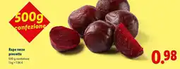Lidl Rape rosse precotte offerta