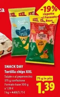 Lidl Snack Day Tortilla Chips XXL offerta