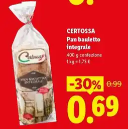 Lidl Certossa Pan bauletto integrale offerta