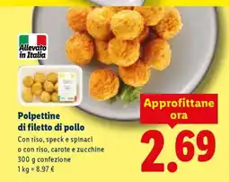 Lidl Polpettine di filetto di pollo offerta