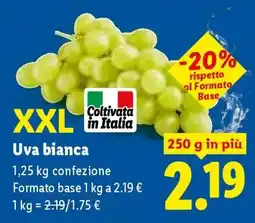 Lidl Uva Bianca offerta