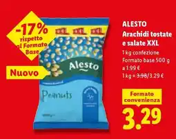 Lidl ALESTO Arachidi tostate e salate XXL offerta