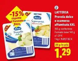 Lidl LATTERIA Provola dolce o scamorza affumicata XXL offerta