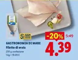 Lidl Gastronomia di Mare Filetto di orata offerta