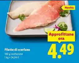 Lidl Filetto di scorfano offerta