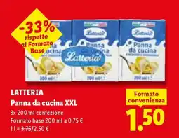 Lidl Latteria Panna da cucina XXL offerta