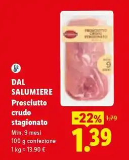 Lidl Dal Salumiere Prosciutto crudo stagionato offerta
