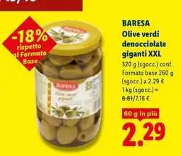 Lidl Baresa Olive verdi denocciolate giganti XXL offerta
