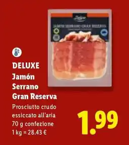 Lidl DELUXE Jamón Serrano Gran Reserva offerta