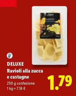 Lidl DELUXE Ravioli alla zucca e castagne offerta