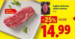 Lidl Tagliata Di Bovino Adulto Scottona offerta