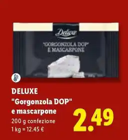 Lidl Deluxe Gorgonzola DOP e mascarpone offerta