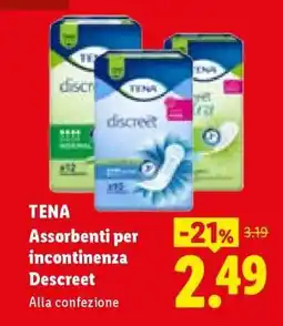 Lidl TENA Assorbenti per incontinenza Descreet offerta