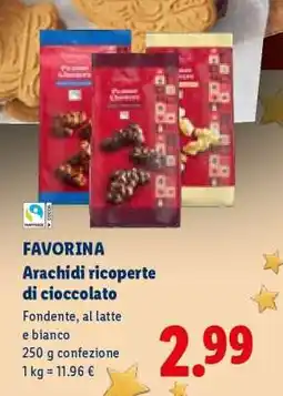 Lidl Favorina Arachidi ricoperte di cioccolato offerta