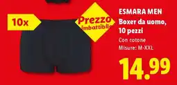 Lidl ESMARA MEN Boxer da uomo, 10 pezzi offerta