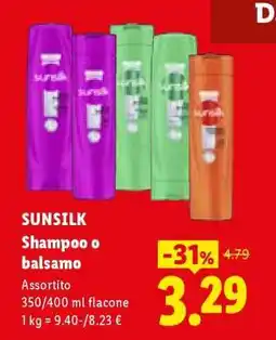 Lidl SUNSILK offerta
