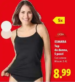 Lidl esmara Top da donna, 5 pezzi offerta