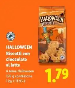 Lidl Halloween Biscotti con cioccolato al latte offerta