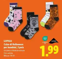 Lidl LUPILU Calze di Halloween per bambini, 2 paia offerta