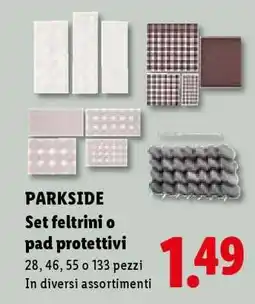 Lidl PARKSIDE Set feltrini o pad protettivi offerta