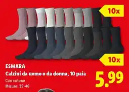 Lidl ESMARA Calzini da uomo o da donna, 10 paia offerta