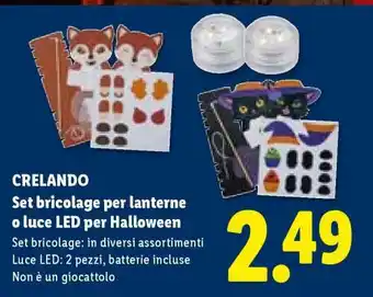 CRELANDO Set bricolage per lanterne o luce LED per Halloween
