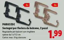 Lidl PARKSIDE Sostegni per fioriera da balcone, 2 pezzi offerta