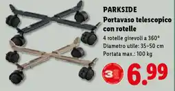 Lidl PARKSIDE Portavaso telescopico con rotelle offerta