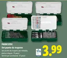 Lidl PARKSIDE Set punte da trapano offerta