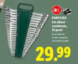 Lidl PARKSIDE Set chiavi combinate, 25 pezzi offerta