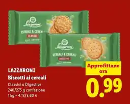 Lidl LAZZARONI Biscotti ai cereali offerta
