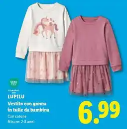 Lidl LUPILU Vestito con gonna in tulle da bambina offerta