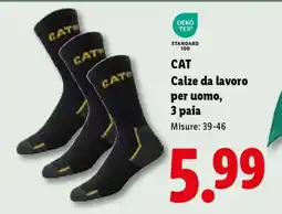 Lidl CAT Calze da lavoro per uomo, 3 paia offerta