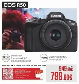 Euronics Canon EOS R50 offerta