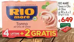 Despar Rio mare Tonno in Olio di Oliva offerta