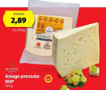 ALDI Asiago pressato DOP 460g offerta