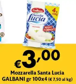 Spak Supermercati Galbani Mozzarella Santa Lucia offerta