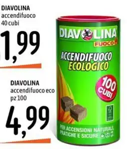 Emisfero Diavolina accendifuoco 40 cubi offerta