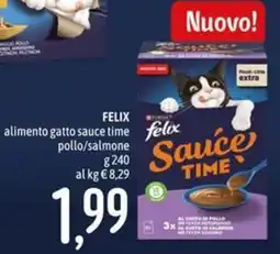 Emisfero Felix alimento gatto sauce time felix pollo/salmone offerta