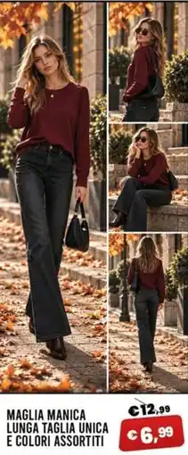 Angel Mercatone Maglia manica lunga taglia unica e colori assortiti offerta